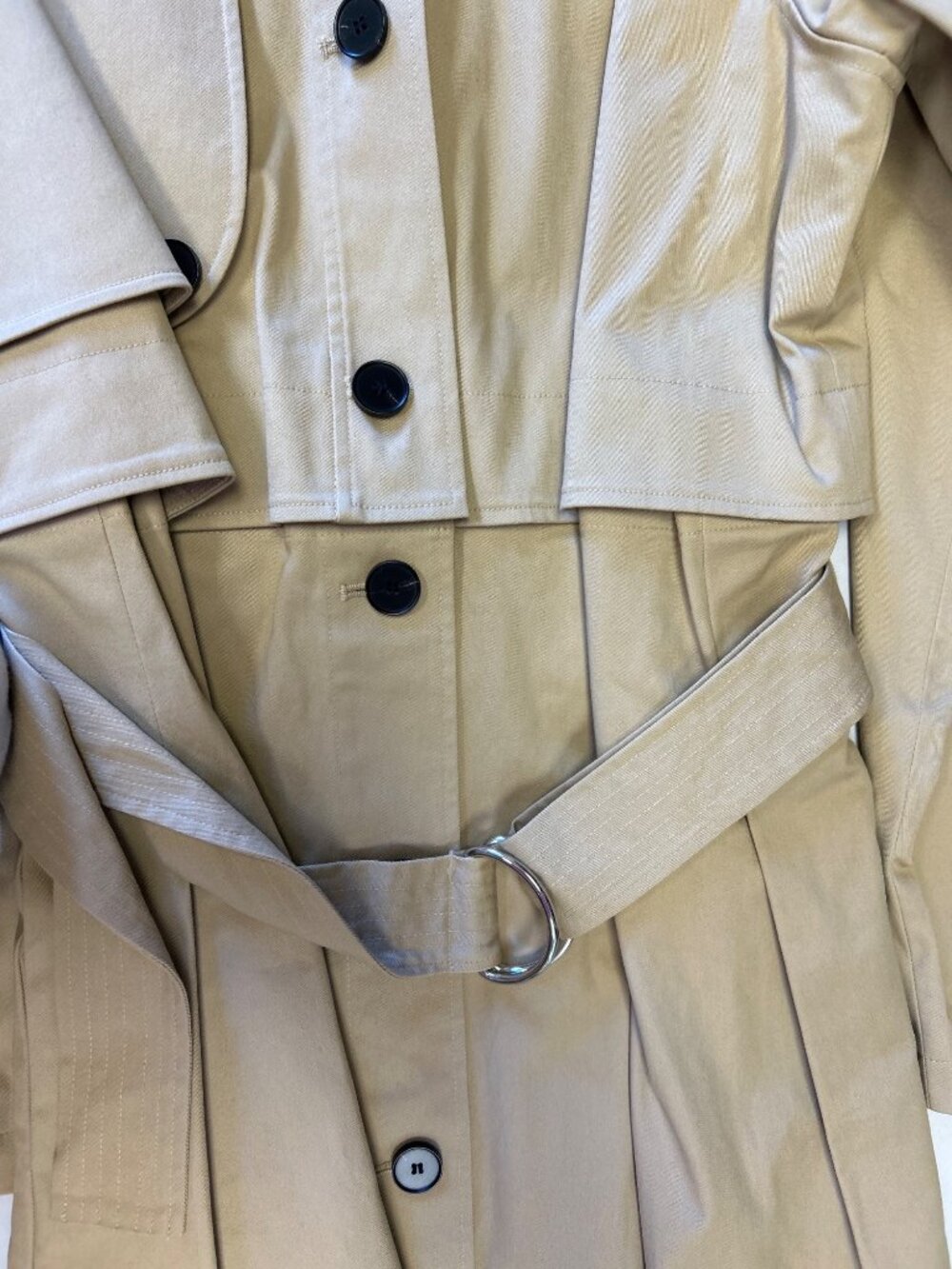 Saint Art New York London Trench Coat Khaki Size Medium NWT - Picture 8 of 9